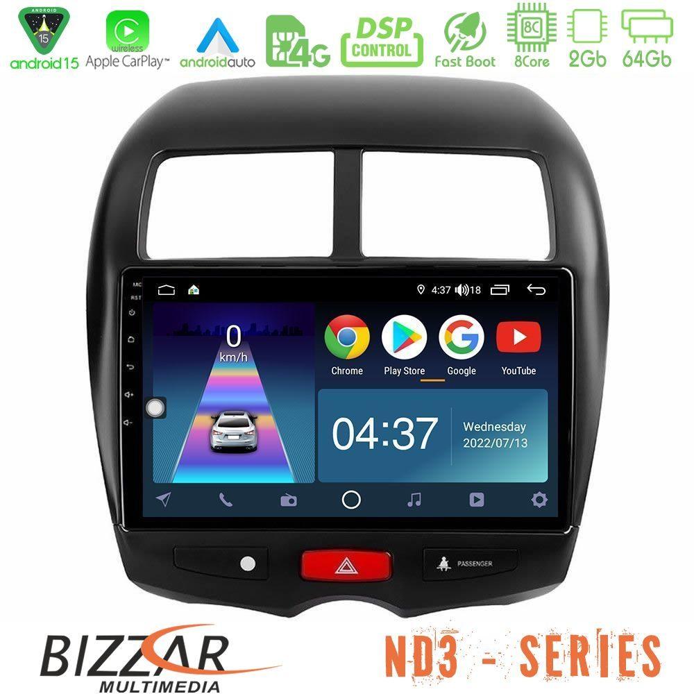 Bizzar ND3 Series 8Core Android15 2+64GB  Mitsubishi ASX Navigation Multimedia Tablet 10" - U-ND3-MT0075
