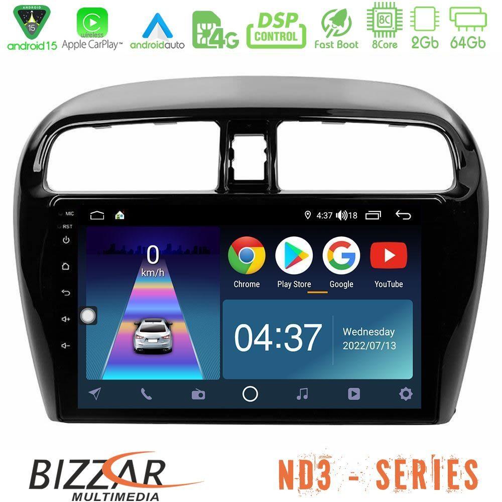 Bizzar ND3 Series 8Core Android15 2+64GB  Mitsubishi Space Star 2013-2016 Navigation Multimedia Tablet 9" - U-ND3-MT0602