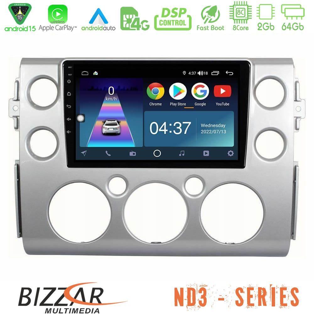 Bizzar ND3 Series 8Core Android15 2+64GB Toyota FJ 2007-2014 Navigation Multimedia Tablet 9" - U-ND3-TY0659