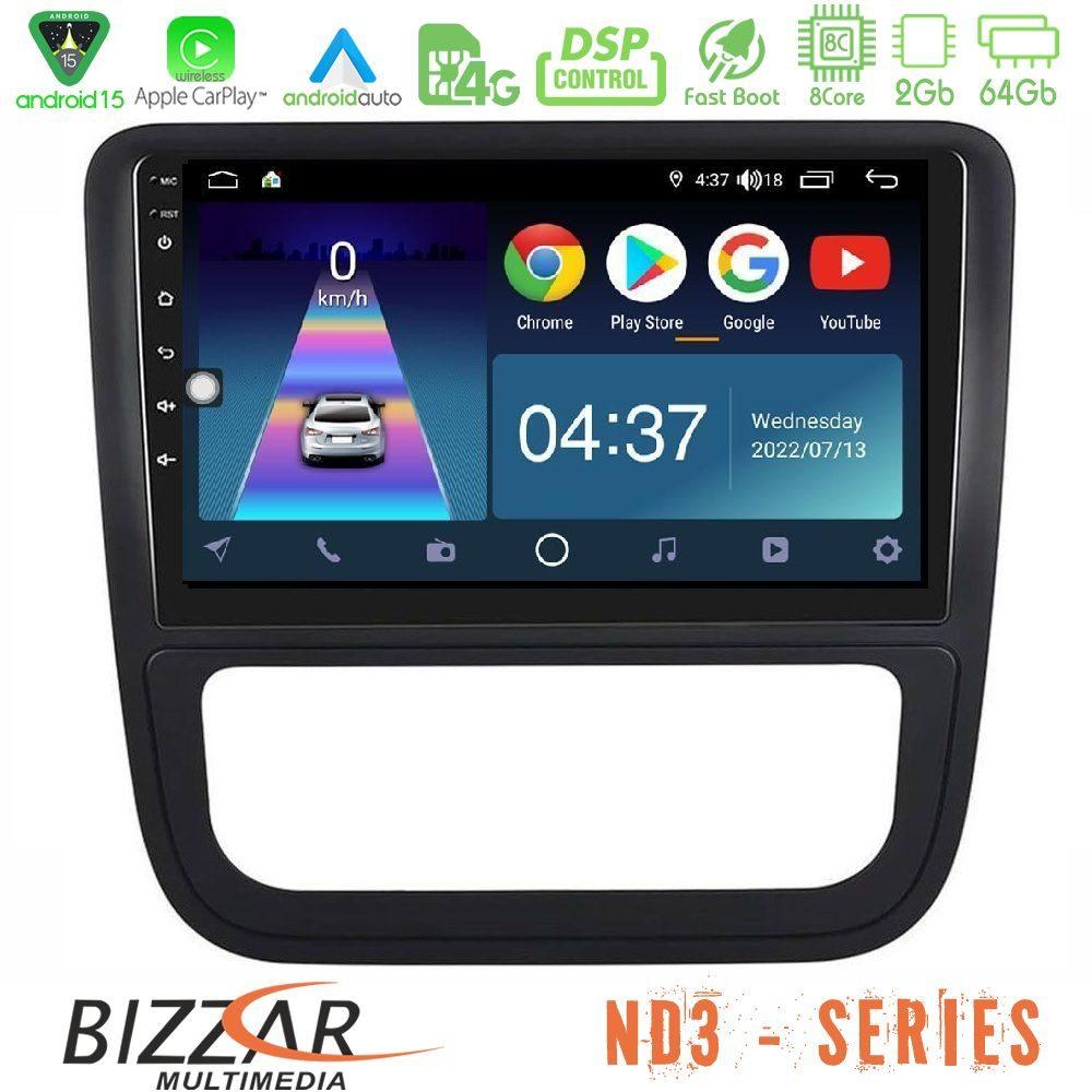 Bizzar ND3 Series 8Core Android15 2+64GB  VW Scirocco 2008-2014 Navigation Multimedia Tablet 9" (Μαύρο Χρώμα) - U-ND3-VW1228