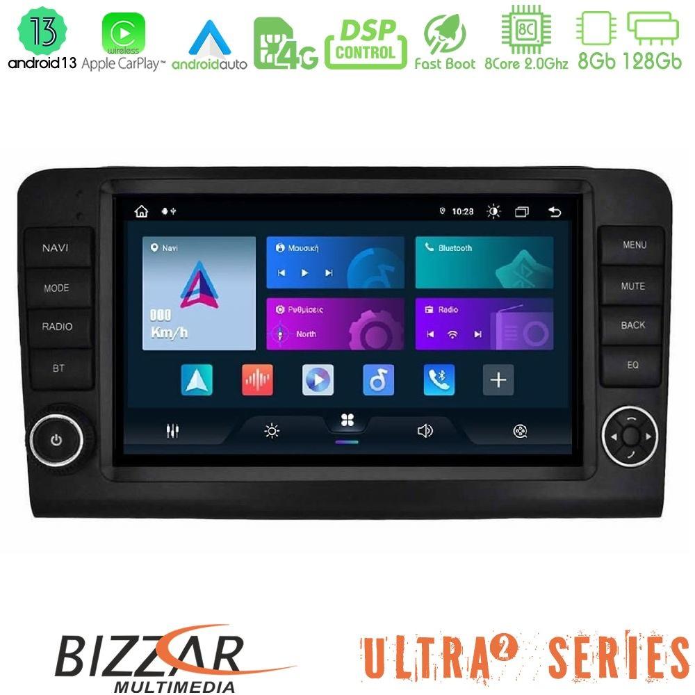 Bizzar Ultra Series Mercedes ML/GL Class W164 2006-2011 8core Android13 8+128GB Navigation Multimedia Tablet 9" (OEM Look) - U-UL2-MB1851