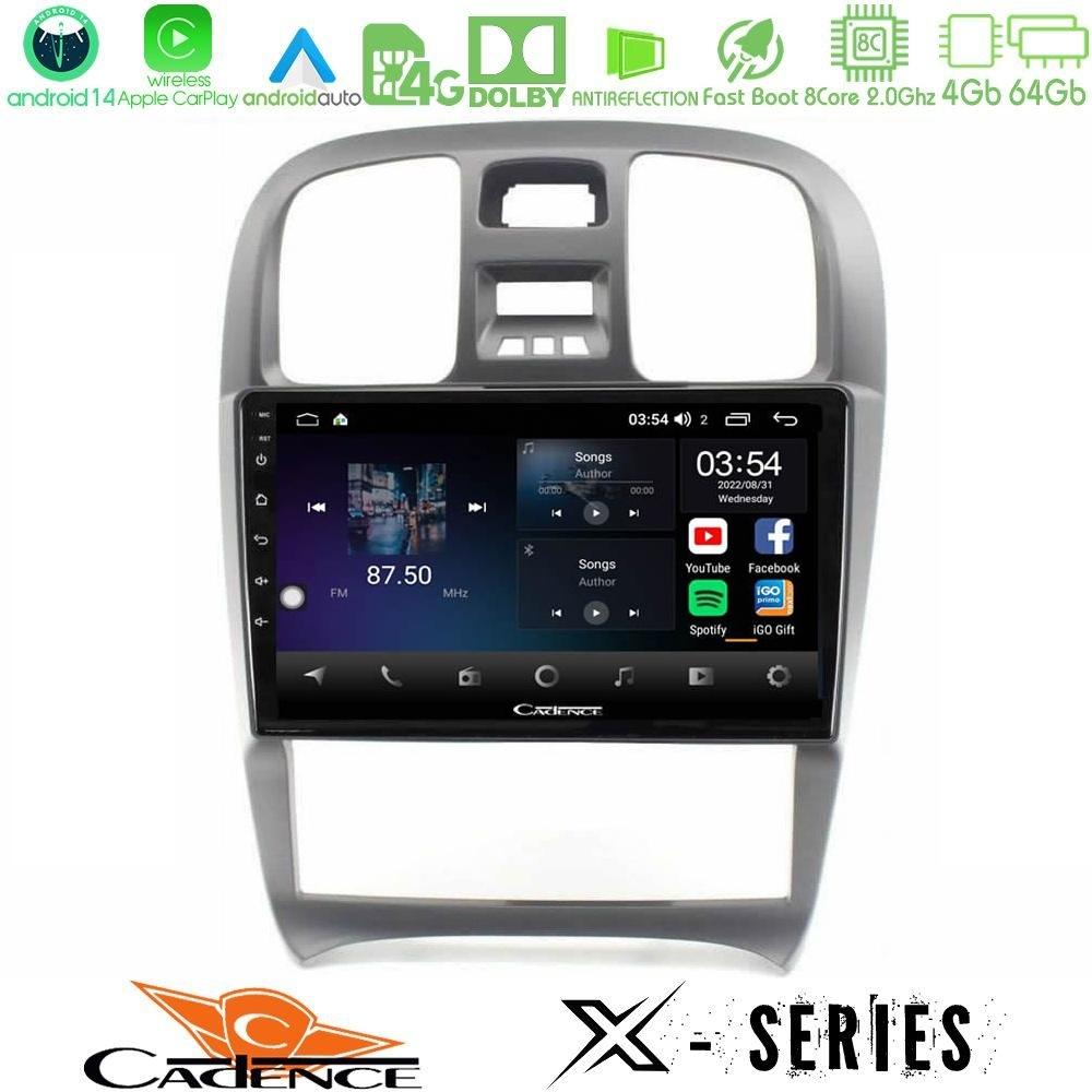 Cadence X Series Hyundai Sonata 2001-2005 8core Android 14 4+64GB Navigation Multimedia Tablet 9" - U-X-HY0877