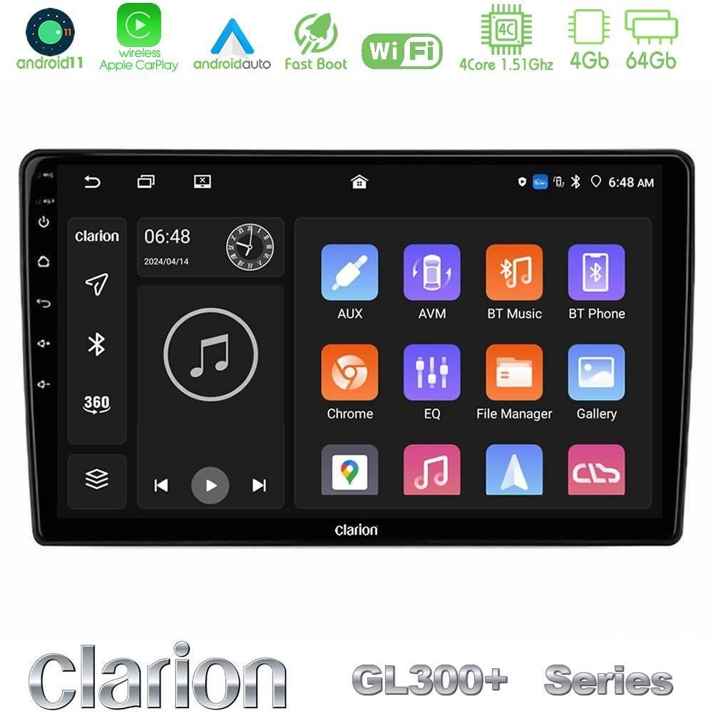 Clarion GL300+ Series 4Core Android11 4+64GB Navigation Multimedia Tablet 9" Με Carplay & Android Auto - U-GL34-9