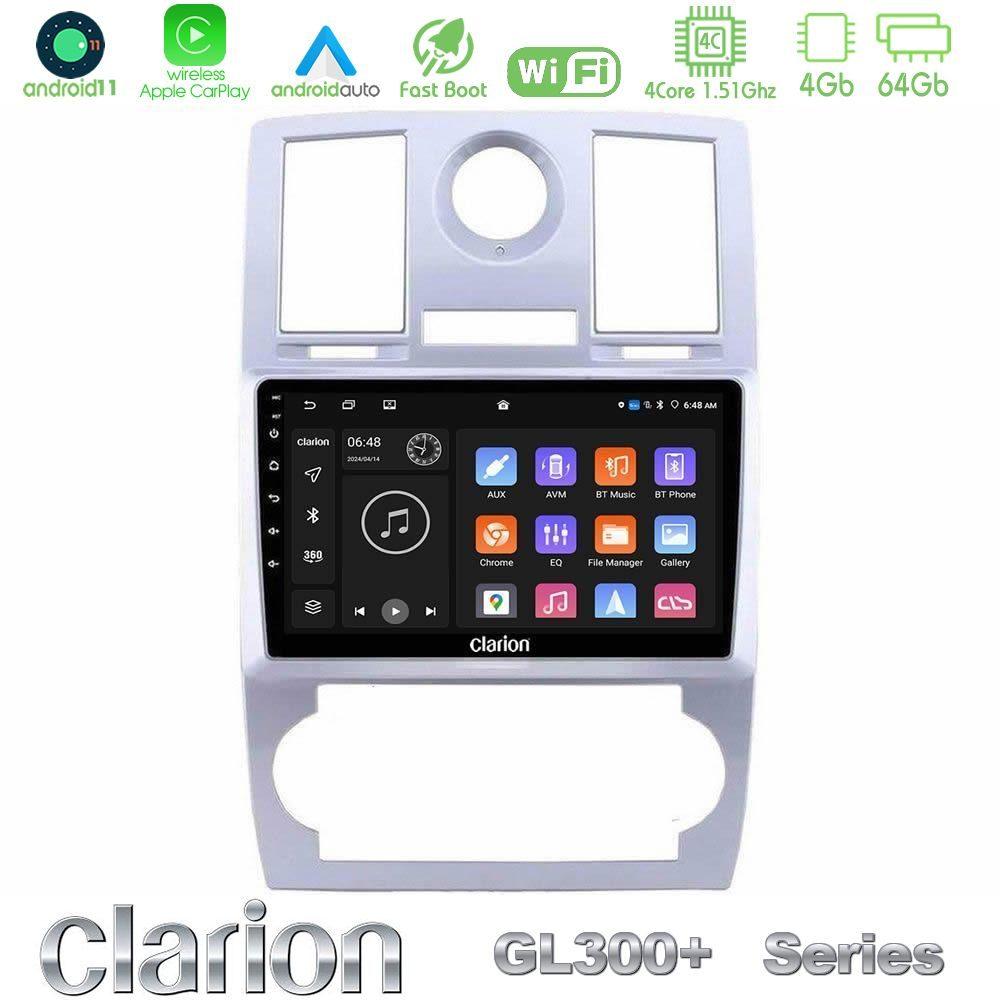 Clarion GL300+ Series 4Core Android11 4+64GB  Chrysler 300C Navigation Multimedia Tablet 9" - U-GL34-CH0743