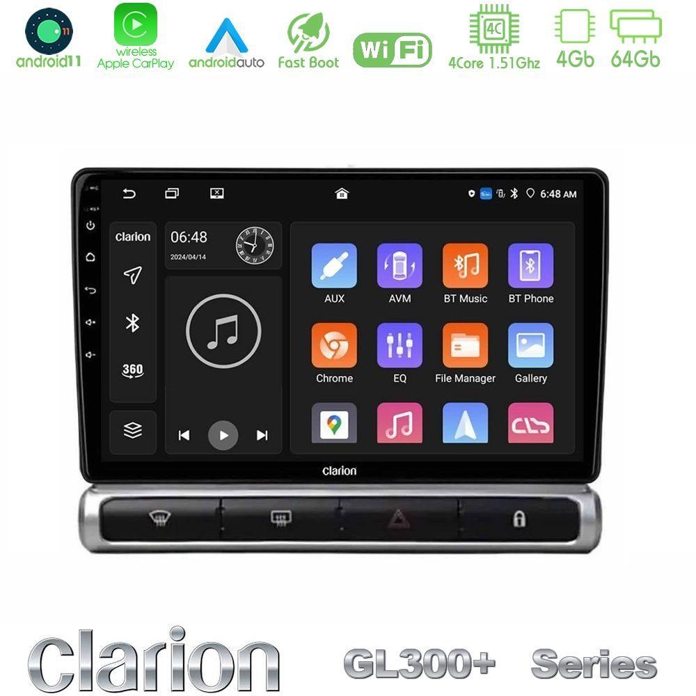 Clarion GL300+ Series 4Core Android11 4+64GB  Citroen C3 2016-> Navigation Multimedia Tablet 9" - U-GL34-CT2503