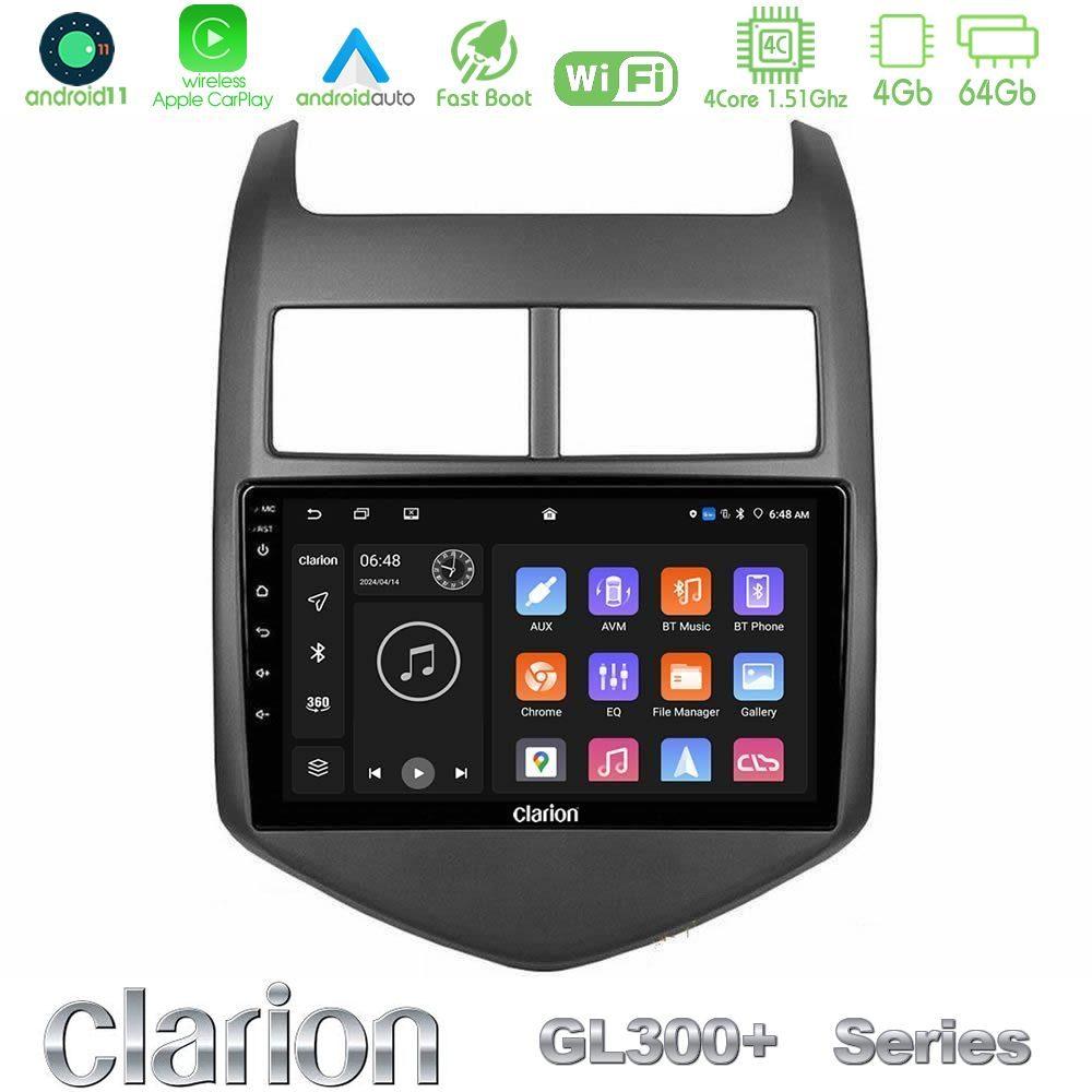 Clarion GL300+ Series 4Core Android11 4+64GB  Chevrolet Aveo 2011-2017 Navigation Multimedia Tablet 9" - U-GL34-CV0243