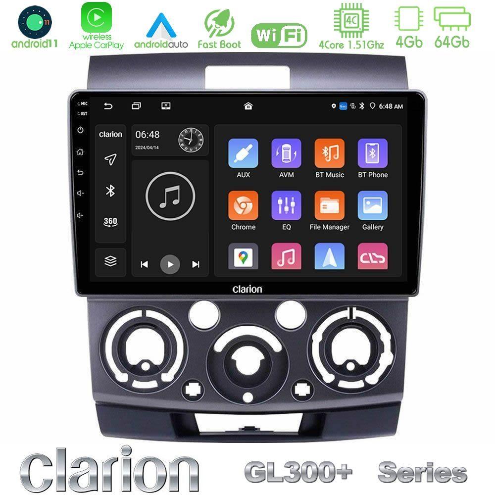 Clarion GL300+ Series 4Core Android11 4+64GB  Ford Ranger/Mazda BT50 Navigation Multimedia Tablet 9" - U-GL34-FD0687
