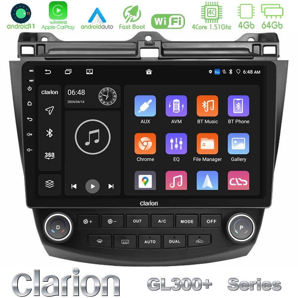 Clarion GL300+ Series 4Core Android11 4+64GB  Honda Accord 2002-2008 Navigation Multimedia Tablet 10" - U-GL34-HD0669