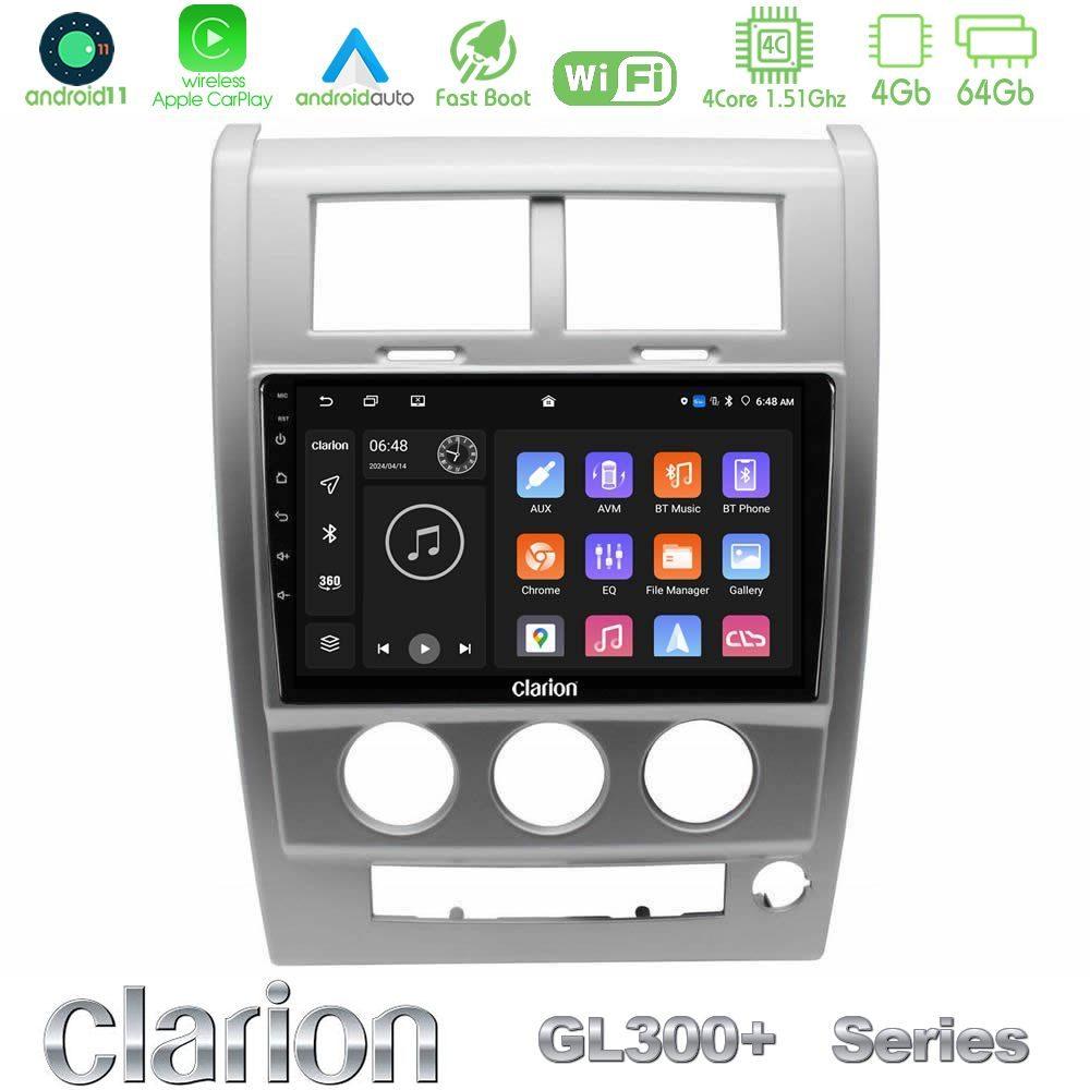 Clarion GL300+ Series 4Core Android11 4+64GB  Jeep Cherokee (KK) 2008-2012 Navigation Multimedia Tablet 10" - U-GL34-JP1618