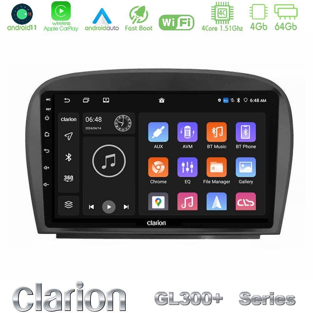 Clarion GL300+ Series 4Core Android11 4+64GB  Mercedes SL Class 2005-2011 Navigation Multimedia Tablet 9" - U-GL34-MB0479