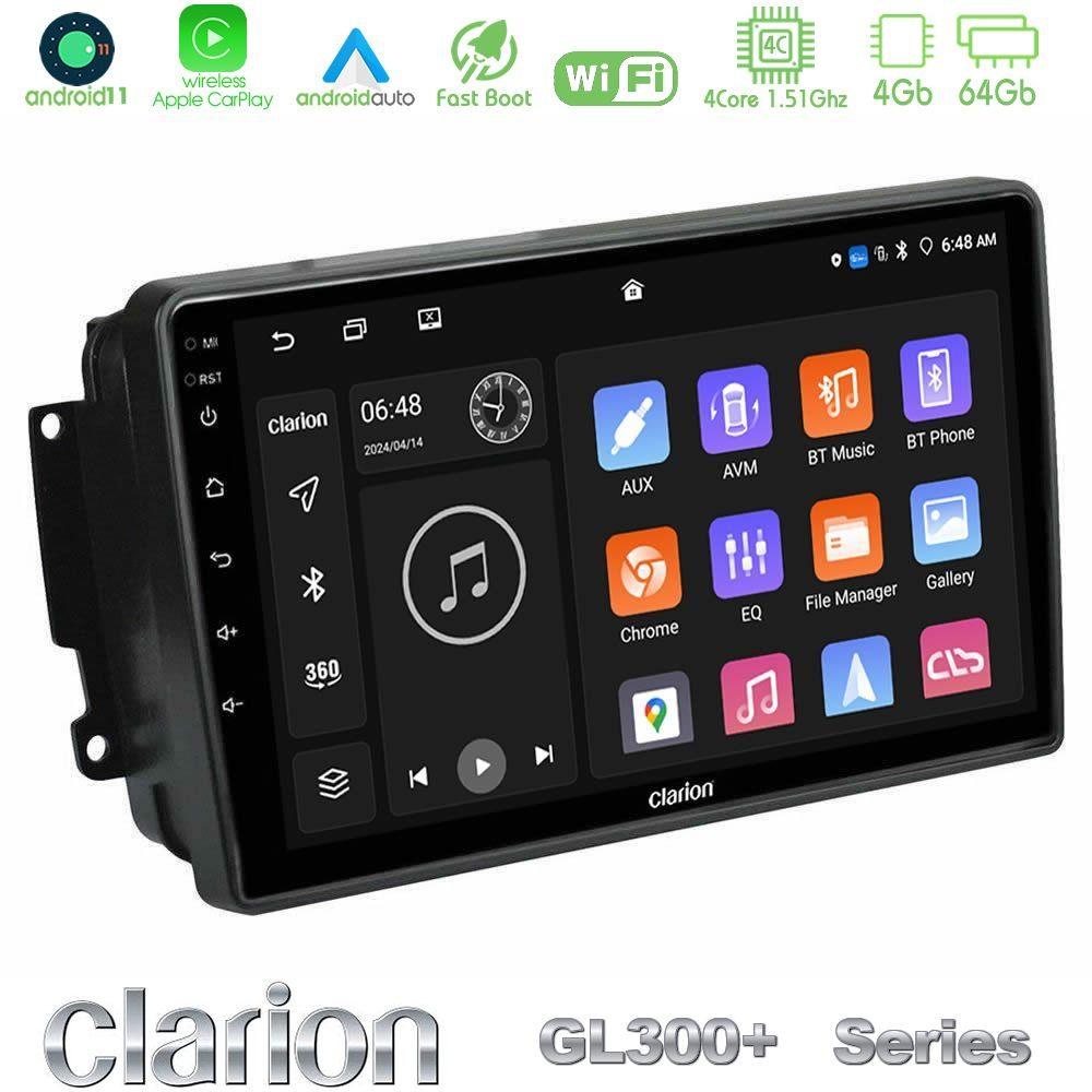 Clarion GL300+ Series 4Core Android11 4+64GB  Mercedes C/CLK/G Class (W203/W209) Navigation Multimedia Tablet 9" - U-GL34-MB0566