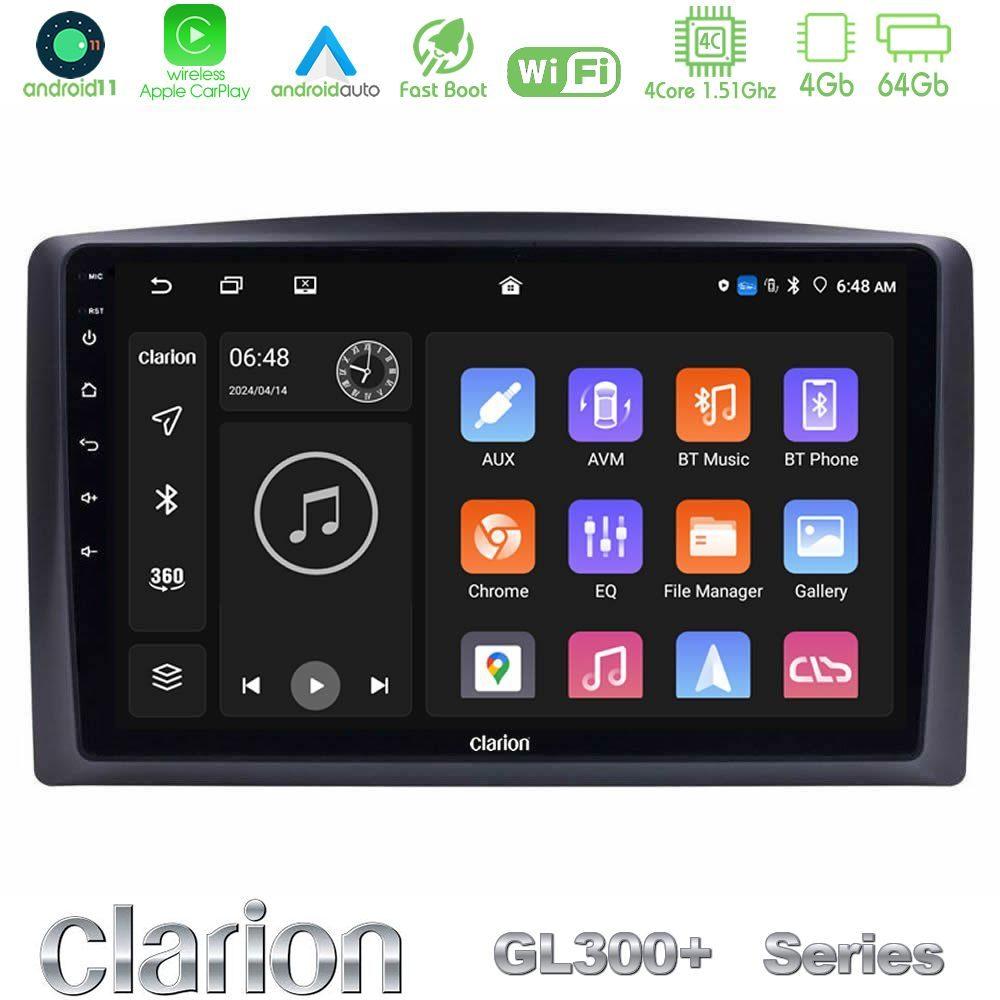 Clarion GL300+ Series 4Core Android11 4+64GB  Mercedes Vito 2015-2021 Navigation Multimedia Tablet 10" - U-GL34-MB0779
