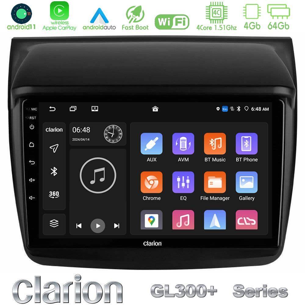 Clarion GL300+ Series 4Core Android11 4+64GB  Mitsubishi L200 Navigation Multimedia Tablet 9" - U-GL34-MT0314