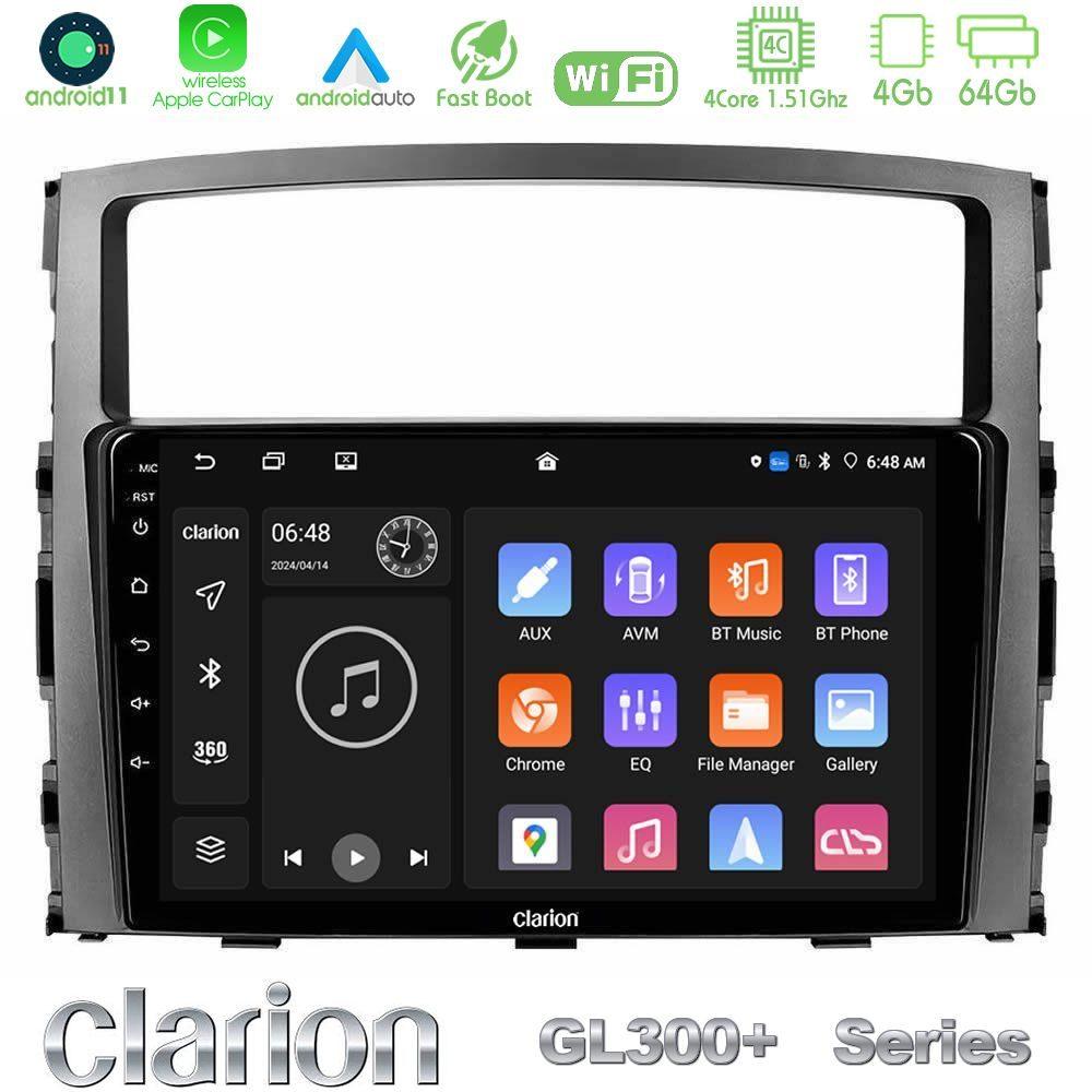 Clarion GL300+ Series 4Core Android11 4+64GB  Mitsubishi Pajero 2008-2009 Navigation Multimedia Tablet 9" - U-GL34-MT0557