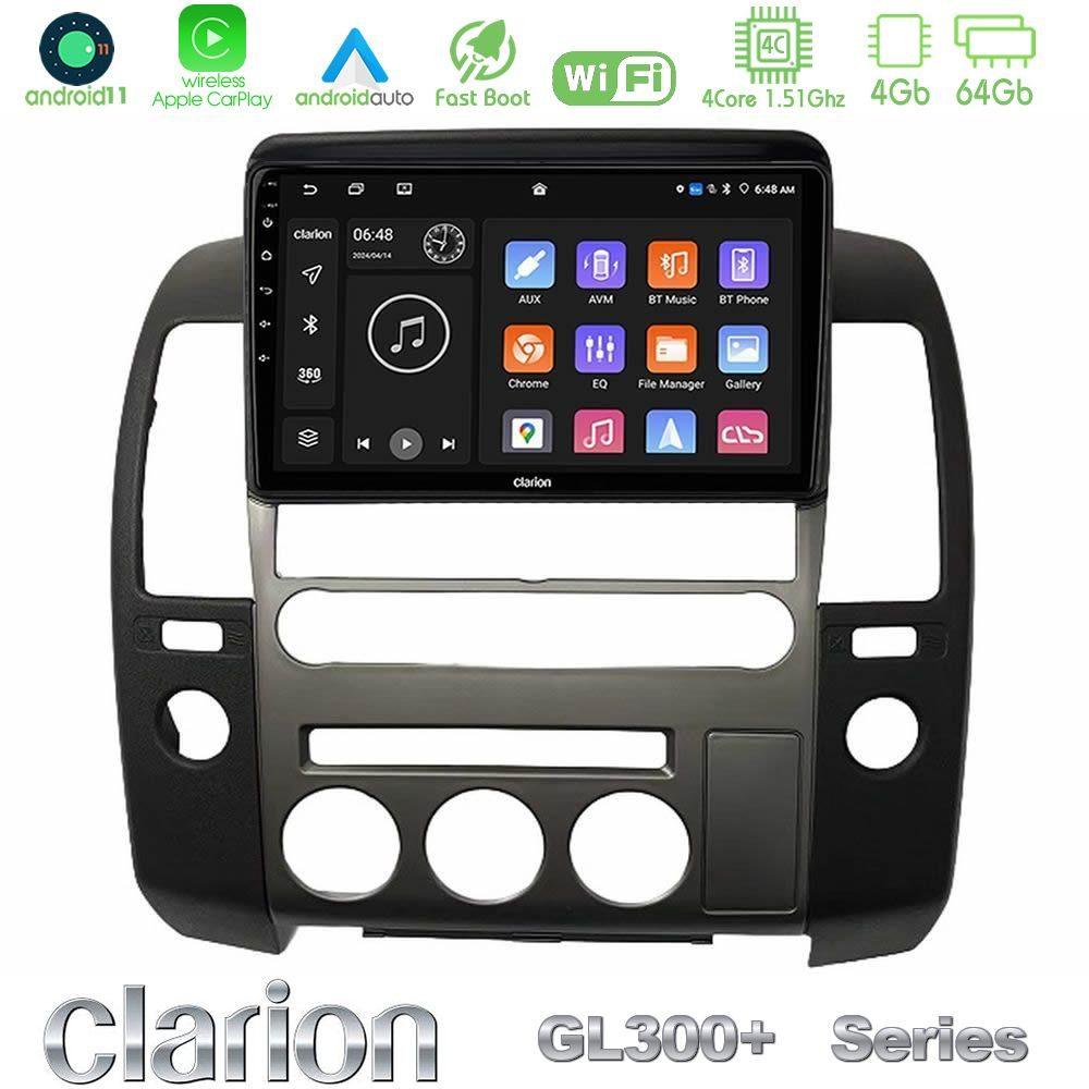 Clarion GL300+ Series 4Core Android11 4+64GB   Nissan Navara D40 2006-2012 (με εργ.οθόνη) Navigation Multimedia Tablet 9" - U-GL34-NS1340