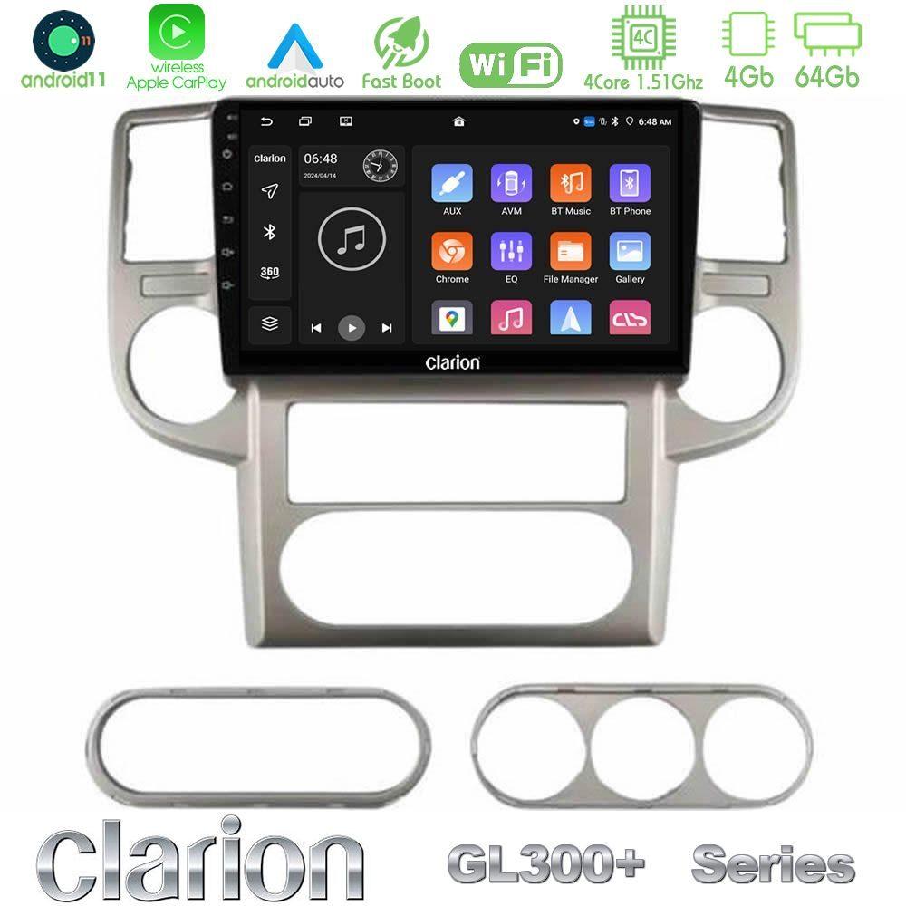 Clarion GL300+ Series 4Core Android11 4+64GB  Nissan X-Trail 2003-2007 Navigation Multimedia Tablet 10" - U-GL34-NS1502