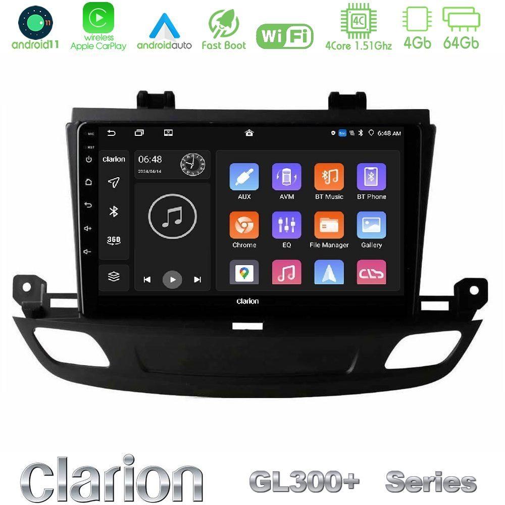 Clarion GL300+ Series 4Core Android11 4+64GB  Opel Insignia 2 2017-2020 Navigation Multimedia Tablet 9" - U-GL34-OP1402