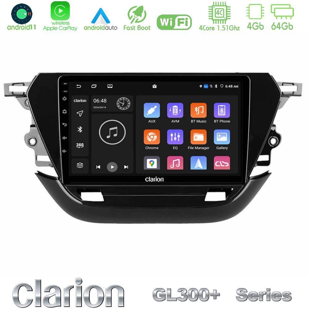 Clarion GL300+ Series 4Core Android11 4+64GB  Opel Corsa F 2019-2023 Navigation Multimedia Tablet 9" - U-GL34-OP1740