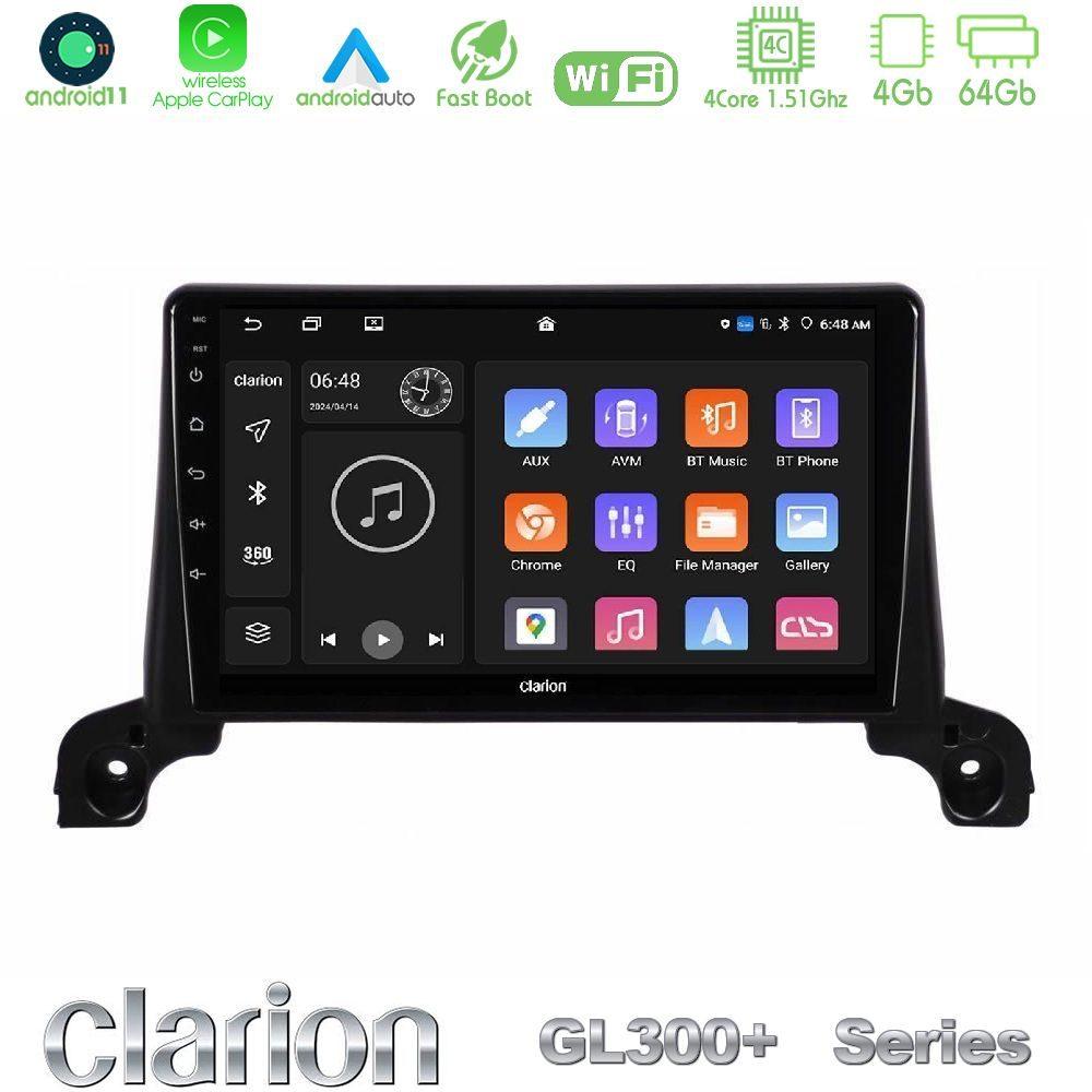 Clarion GL300+ Series 4Core Android11 4+64GB  Peugeot 3008/5008 2017-2023 Navigation Multimedia Tablet 9" - U-GL34-PG0433