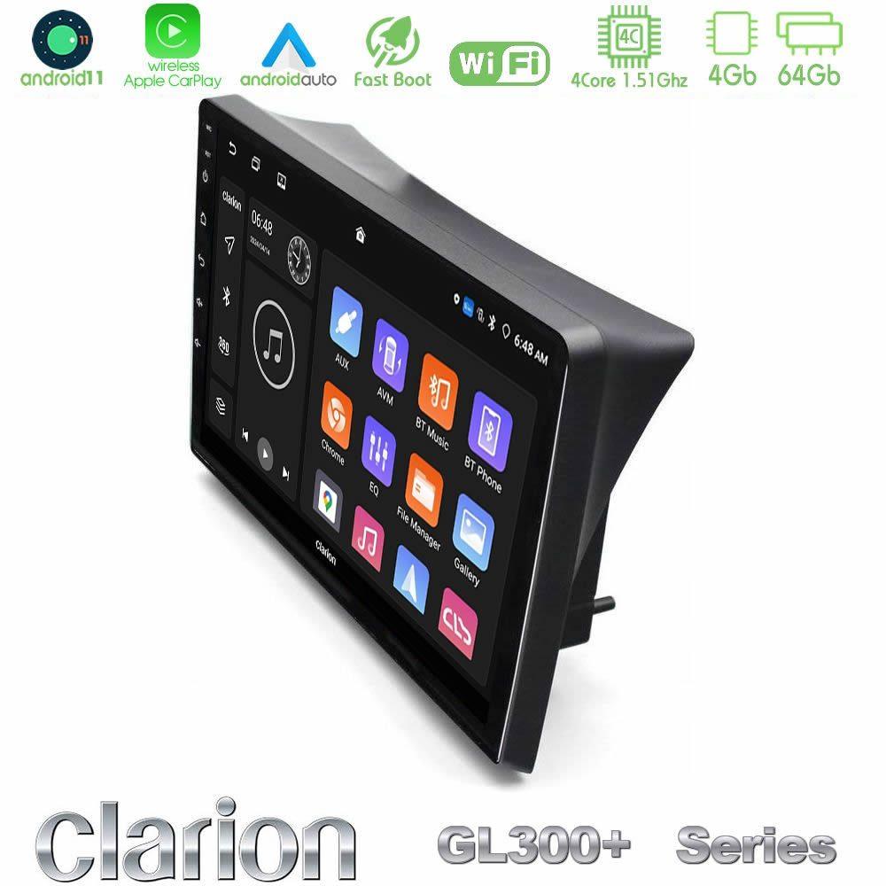 Clarion GL300+ Series 4Core Android11 4+64GB Opel Combo/Vectra /Vivaro/Agila Navigation Multimedia Tablet 10" - U-GL34-RN1723