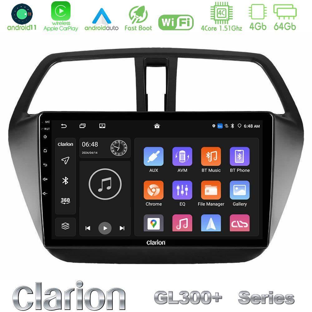 Clarion GL300+ Series 4Core Android11 4+64GB  Suzuki SX4 S-Cross Navigation Multimedia Tablet 9" - U-GL34-SZ578