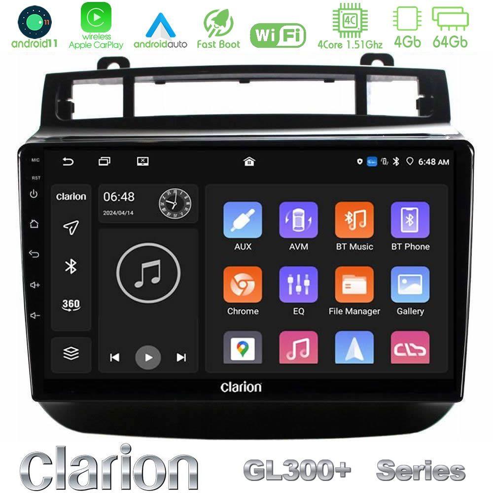Clarion GL300+ Series 4Core Android11 4+64GB VW Touareg 2011-2018 Navigation Multimedia Tablet 9" - U-GL34-VW0966