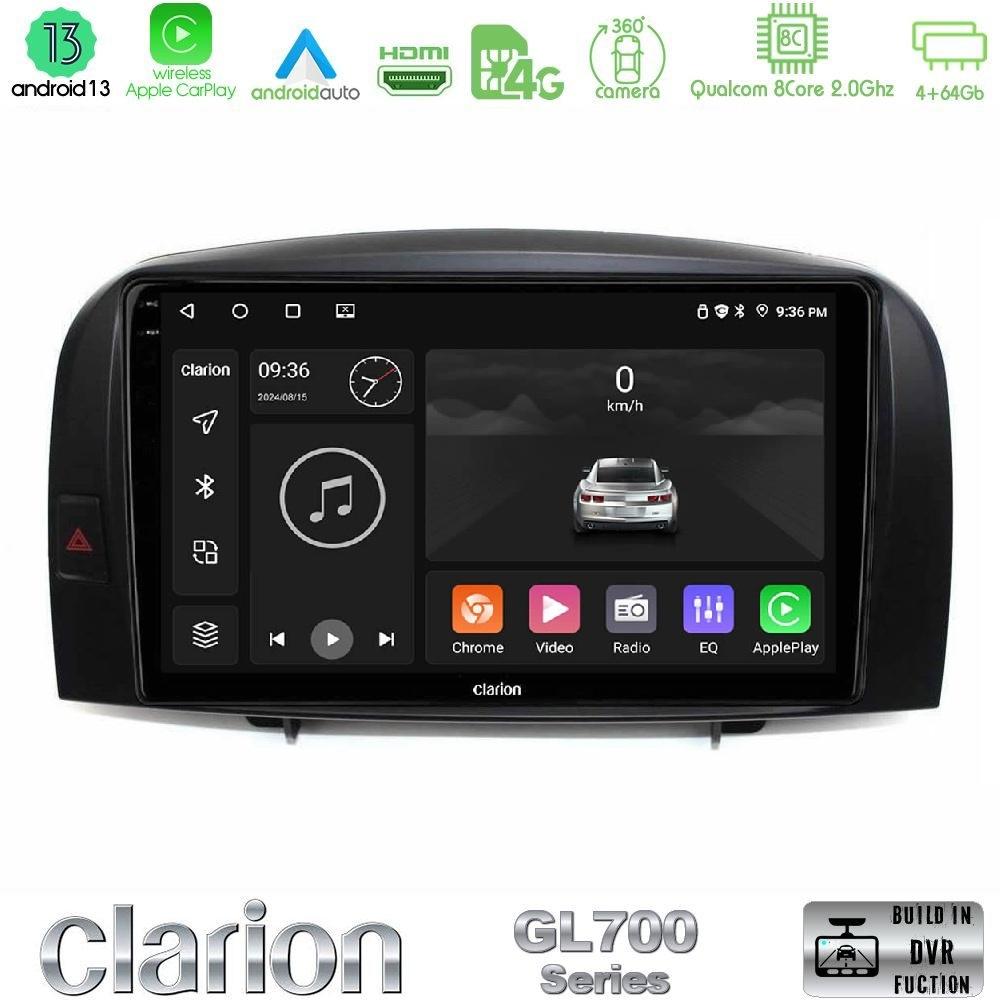 Clarion GL700 Series 8Core Android13 4+64GB Hyundai Sonata 2005-2009 Navigation Multimedia Tablet 10" Με Carplay & Android Auto - U-GL7-HY0710