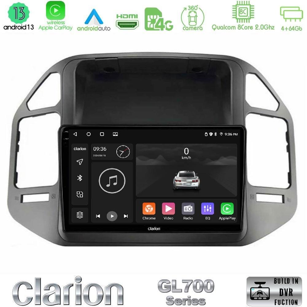 Clarion GL700 Series 8Core Android13 4+64GB Mitsubishi Pajero 2002-2006 Navigation Multimedia Tablet 9" Με Carplay & Android Auto - U-GL7-MT0878