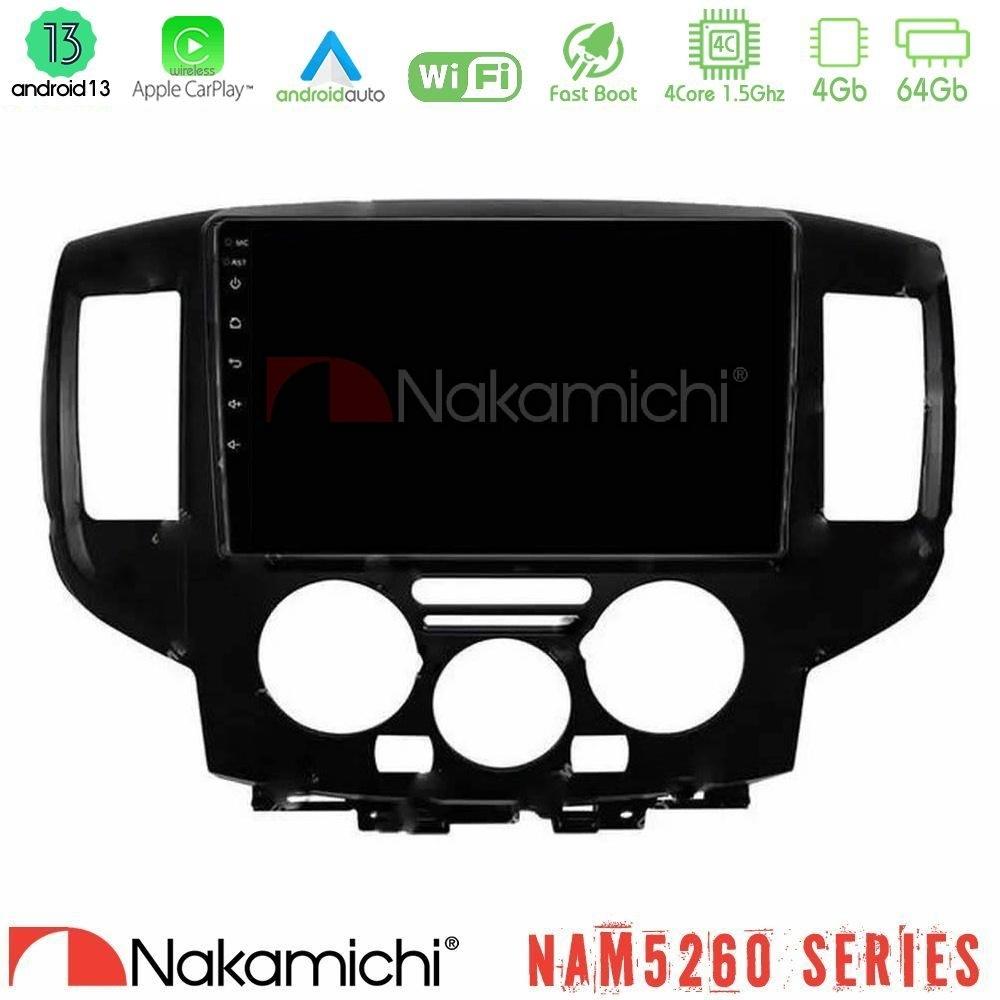 Nakamichi NAM5260 Series 4Core Android13 4+64GB Nissan NV200 2009 – 2019 Navigation Multimedia Tablet 9" Με Carplay & Android Auto (Μαύρο) - U-N44-NS0391BL