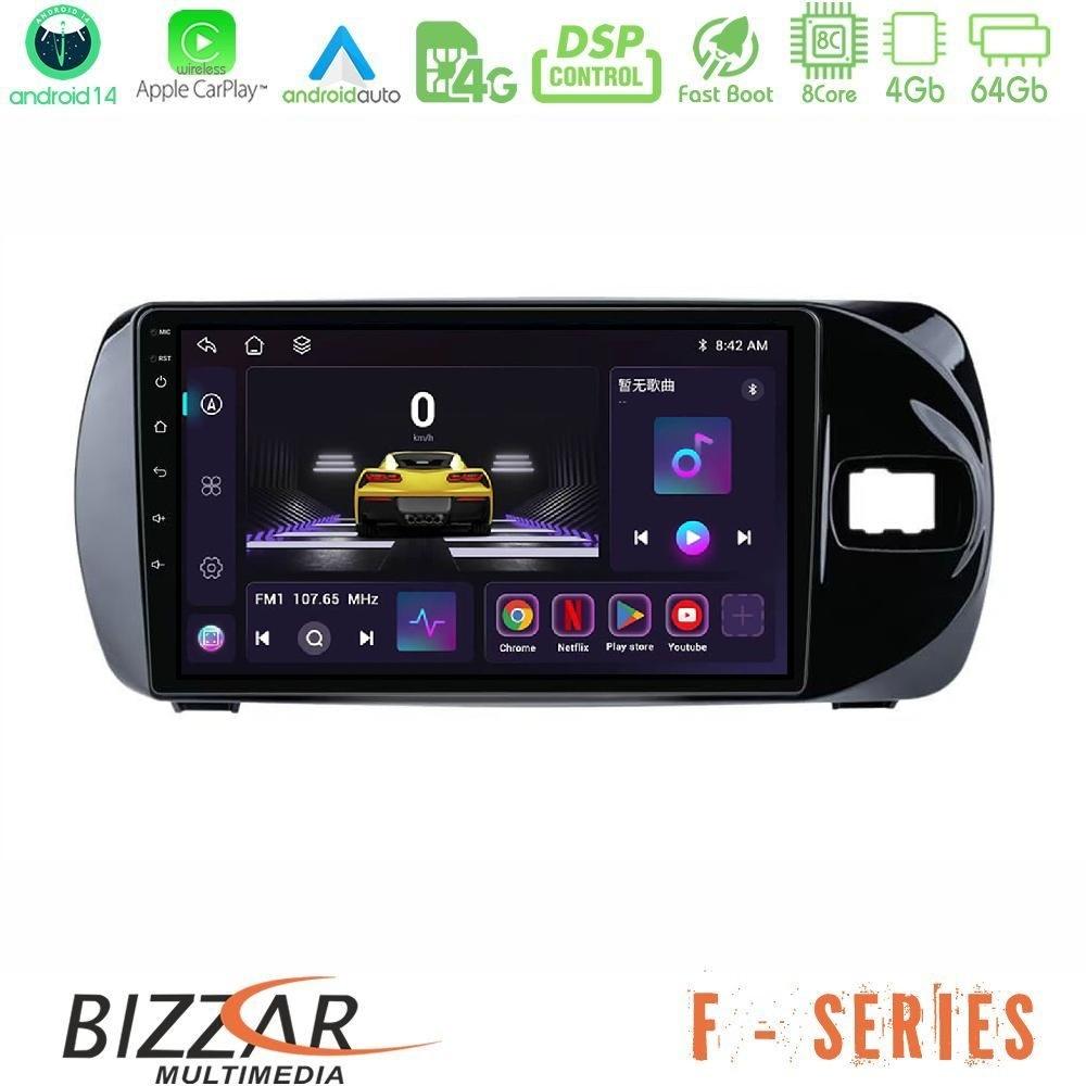 Bizzar F Series 8Core Android14 4+64GB Toyota Yaris (Vitz) 2015-2020 RHD Navigation Multimedia Tablet 9" Με Carplay & Android Auto - U-F-TY0881