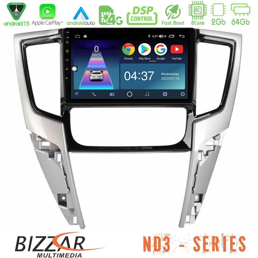 Bizzar ND3 Series 8Core Android15 2+64GB Mitsubishi L200 2019-2023 Navigation Multimedia Tablet 9" - U-ND3-MT3008