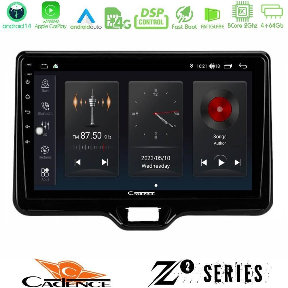 Cadence Z2 Series 8Core Android14 4+64GB Toyota Yaris Cross RHD 2020-> (Low Version) Navigation Multimedia Tablet 9" Με Carplay & Android Auto - U-Z2-TY2338