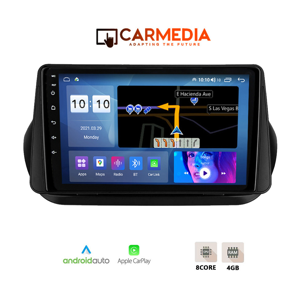CARMEDIA CM410-13 TABLET 10'' OEM FIAT FIORINO - PEUGEOT QUBO - CITROEN NEMO 2008-2018