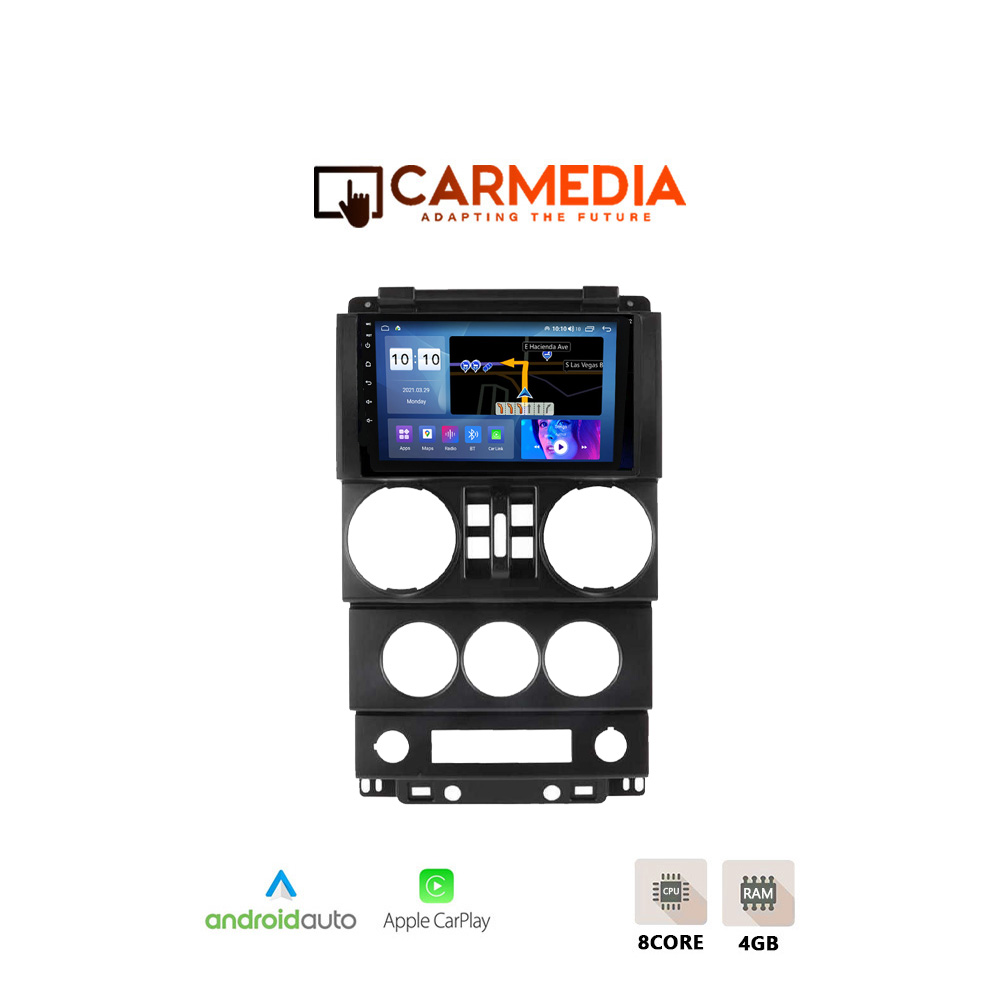 CARMEDIA CMDU409-3 TABLET 9'' OEM JEEP WRANGLER 2006-2011 (4 SWITCHES)