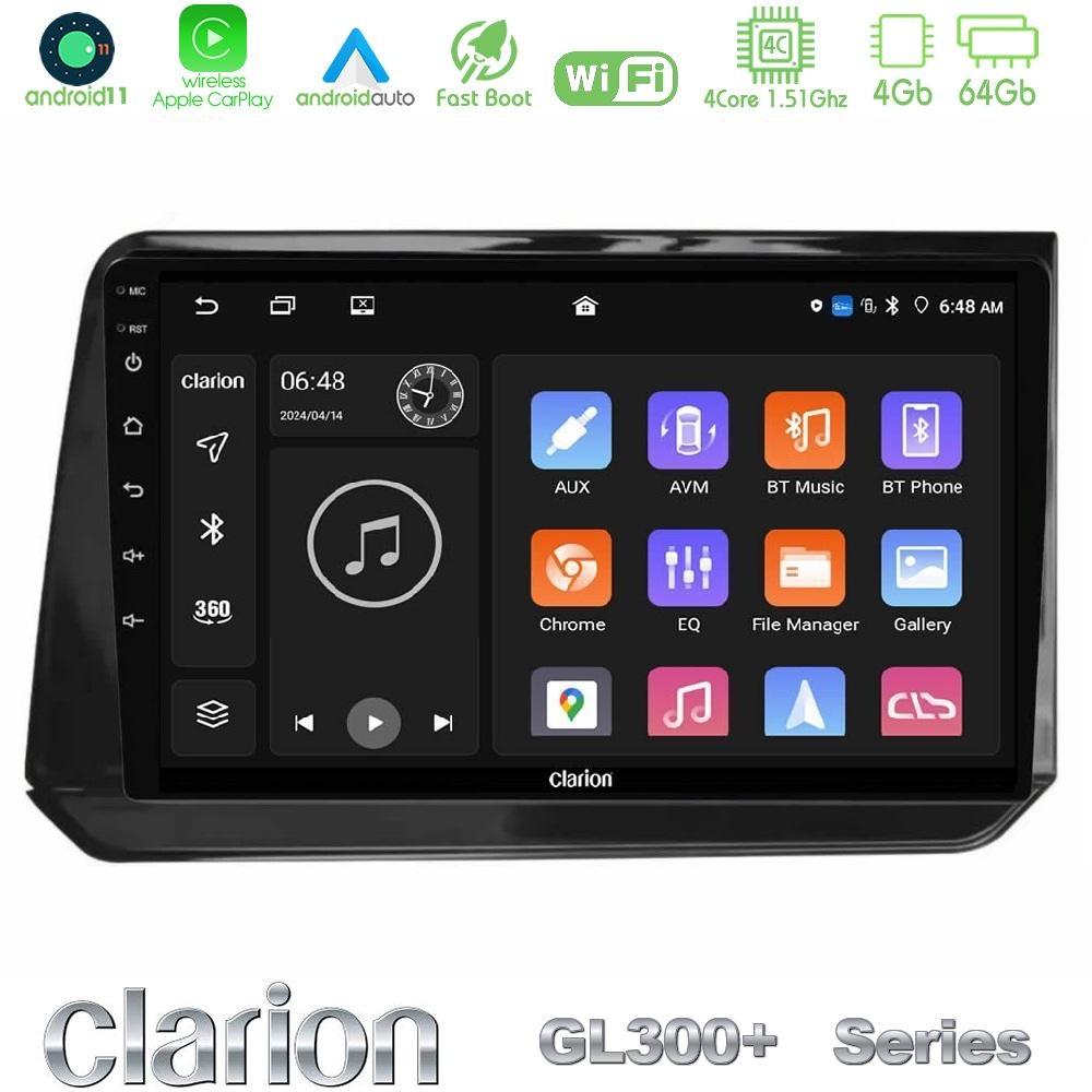 Clarion GL300+ Series 4Core Android11 4+64GB Nissan Note 2021-2026 RHD Navigation Multimedia Tablet 10" - U-GL34-NS1923