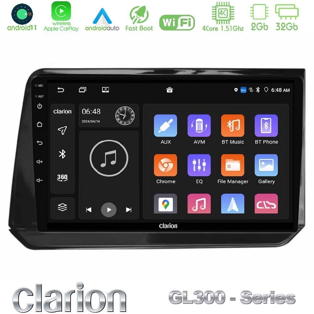 Clarion GL300 Series 4Core Android11 2+32GB Nissan Note 2021-2026 RHD Navigation Multimedia Tablet 10" Με Carplay & Android Auto - U-GL3-NS1923