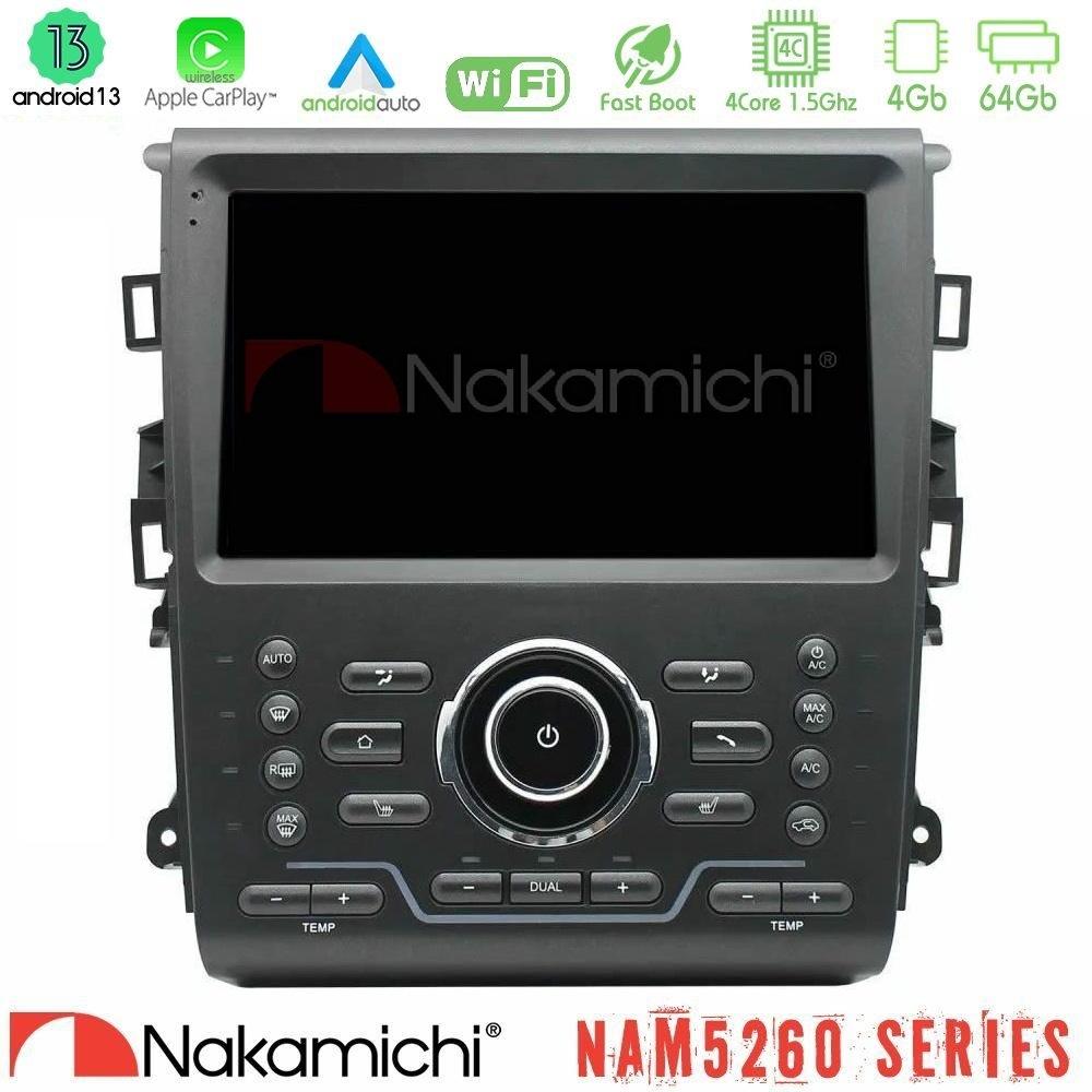 Nakamichi NAM5260 Series 4Core Android13 4+64GB Ford Mondeo 2014-2021 Navigation Multimedia Tablet 9" Με Carplay & Android Auto - U-N44-FD3004