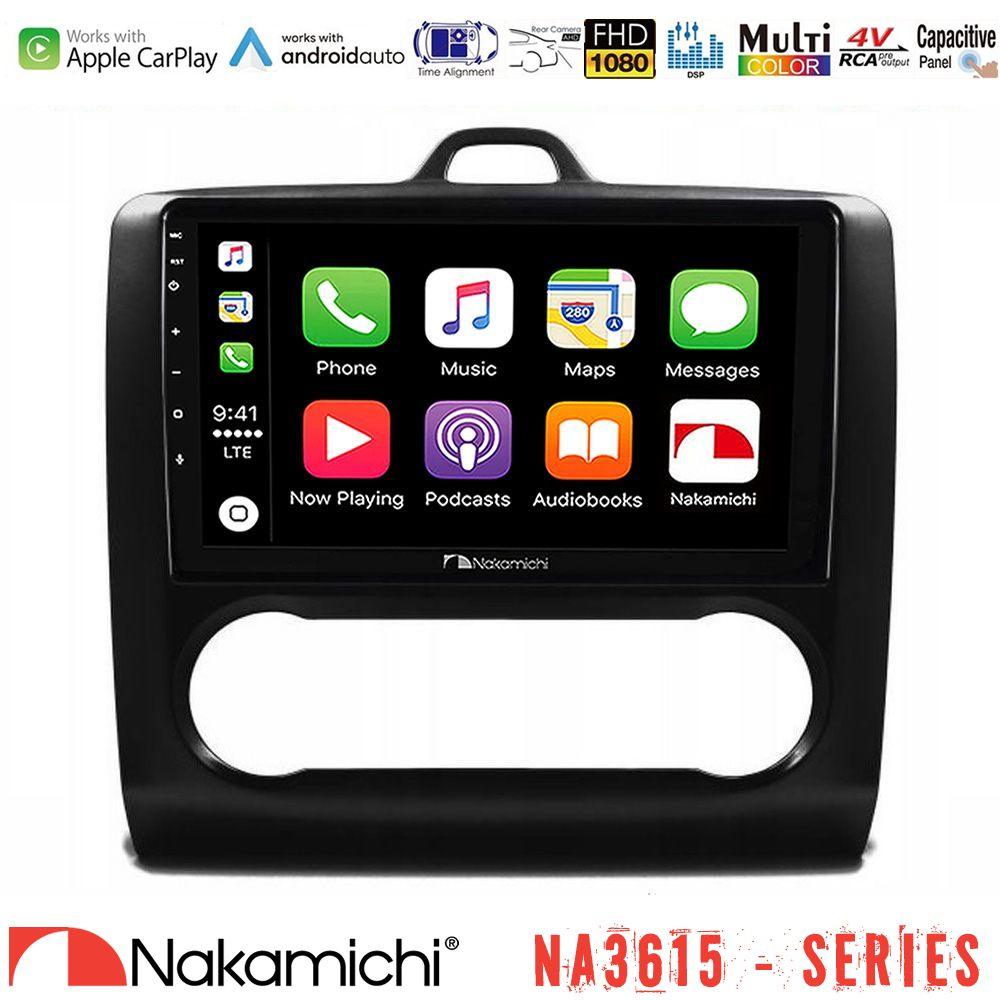 Nakamichi NA3615 Series Με Wireless Carplay & Android Auto  Ford Focus Auto AC Media Station Tablet 9" (Μαύρο Χρώμα) - U-NA15-FD0041AB