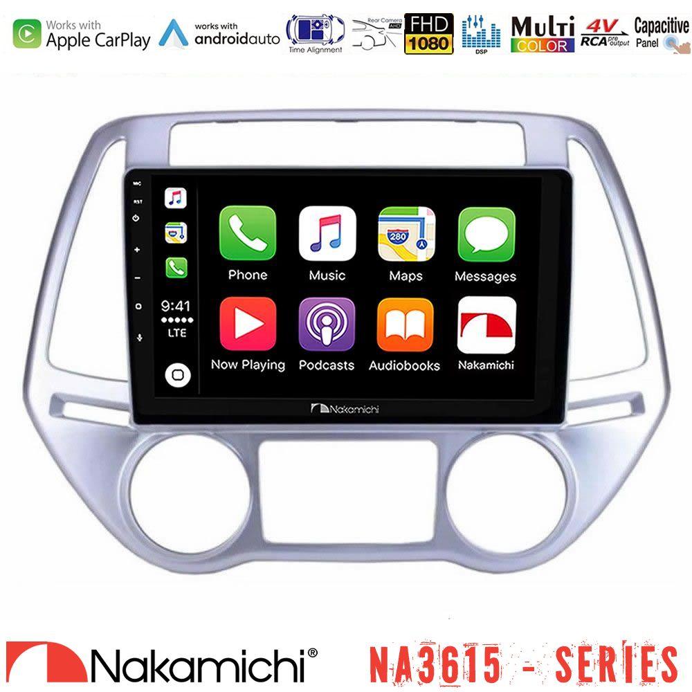 Nakamichi NA3615 Series Με Wireless Carplay & Android Auto  Hyundai i20 2012-2014 Media Station Tablet 9" - U-NA15-HY0619