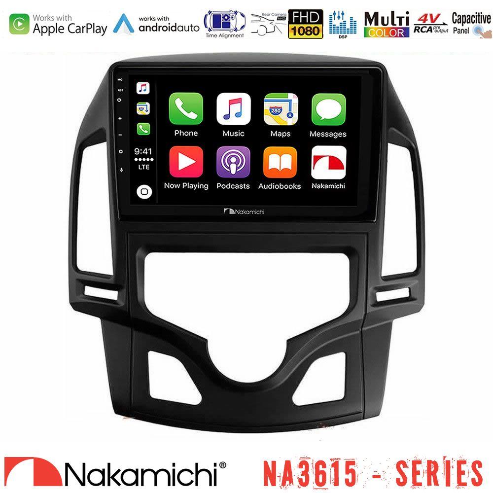 Nakamichi NA3615 Series Με Wireless Carplay & Android Auto  Hyundai i30 2007-2012 Auto A/C Media Station Tablet 9" - U-NA15-HY0800
