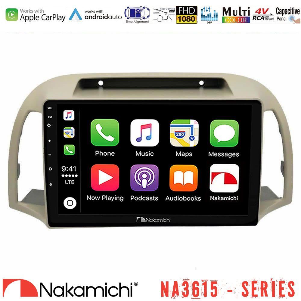 Nakamichi NA3615 Series Με Wireless Carplay & Android Auto  Nissan Micra K12 2002-2010 Media Station Tablet 9" - U-NA15-NS0012