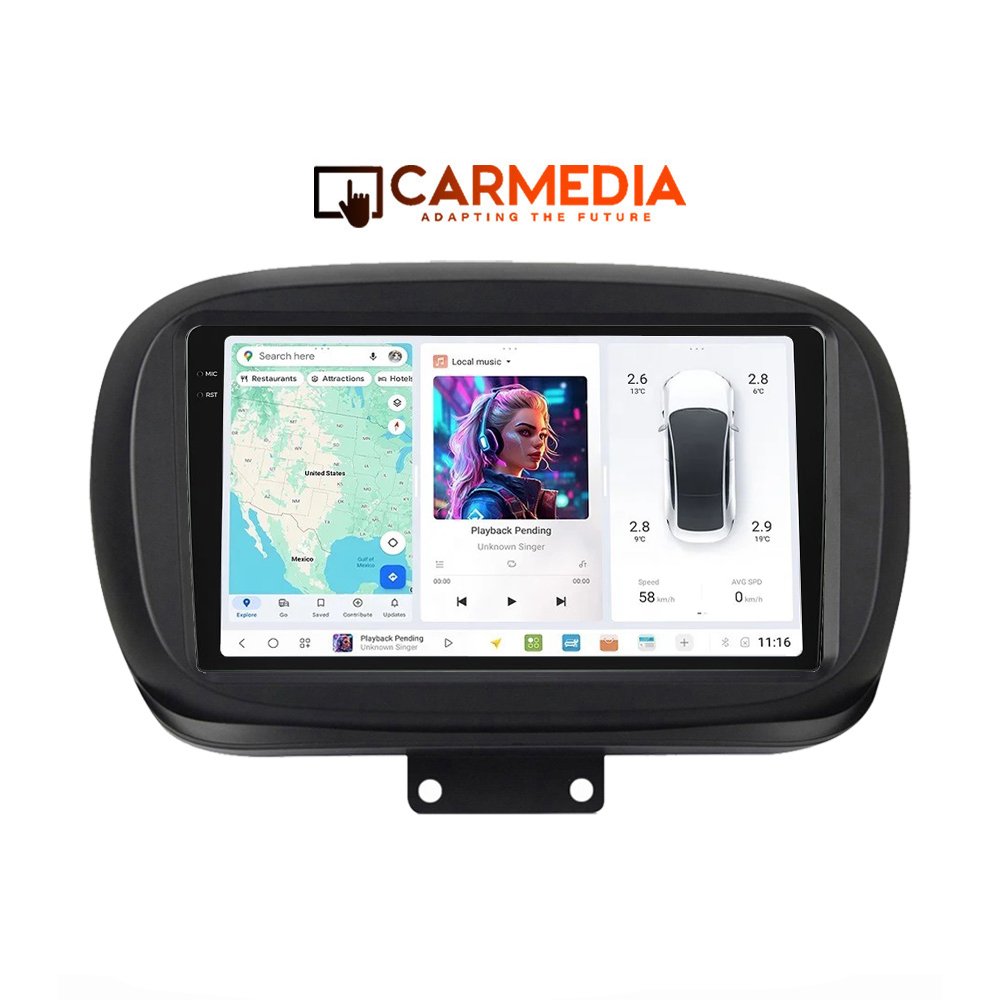 CARMEDIA CMDU409-3 TABLET 9'' OEM FIAT 500X 2014+