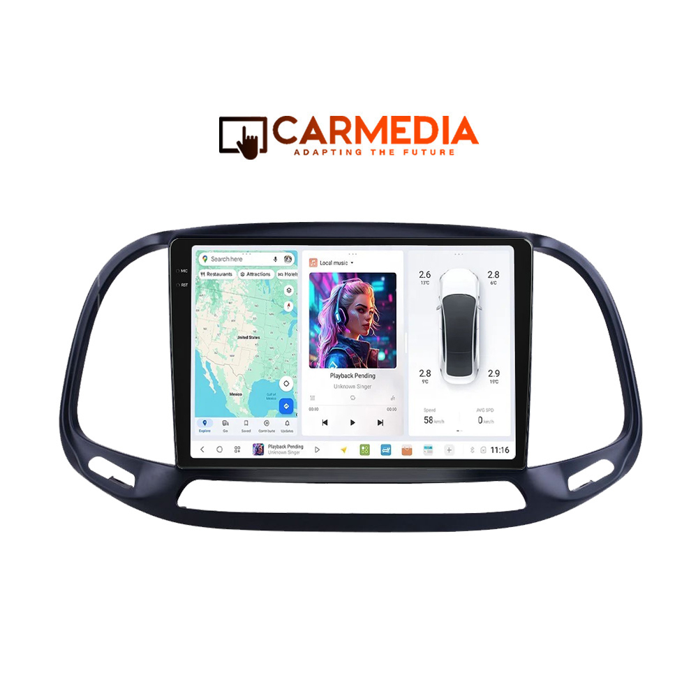 CARMEDIA CMDU409-3 TABLET 9'' OEM FIAT DOBLO 2015+| OPEL COMBO 2015-2018