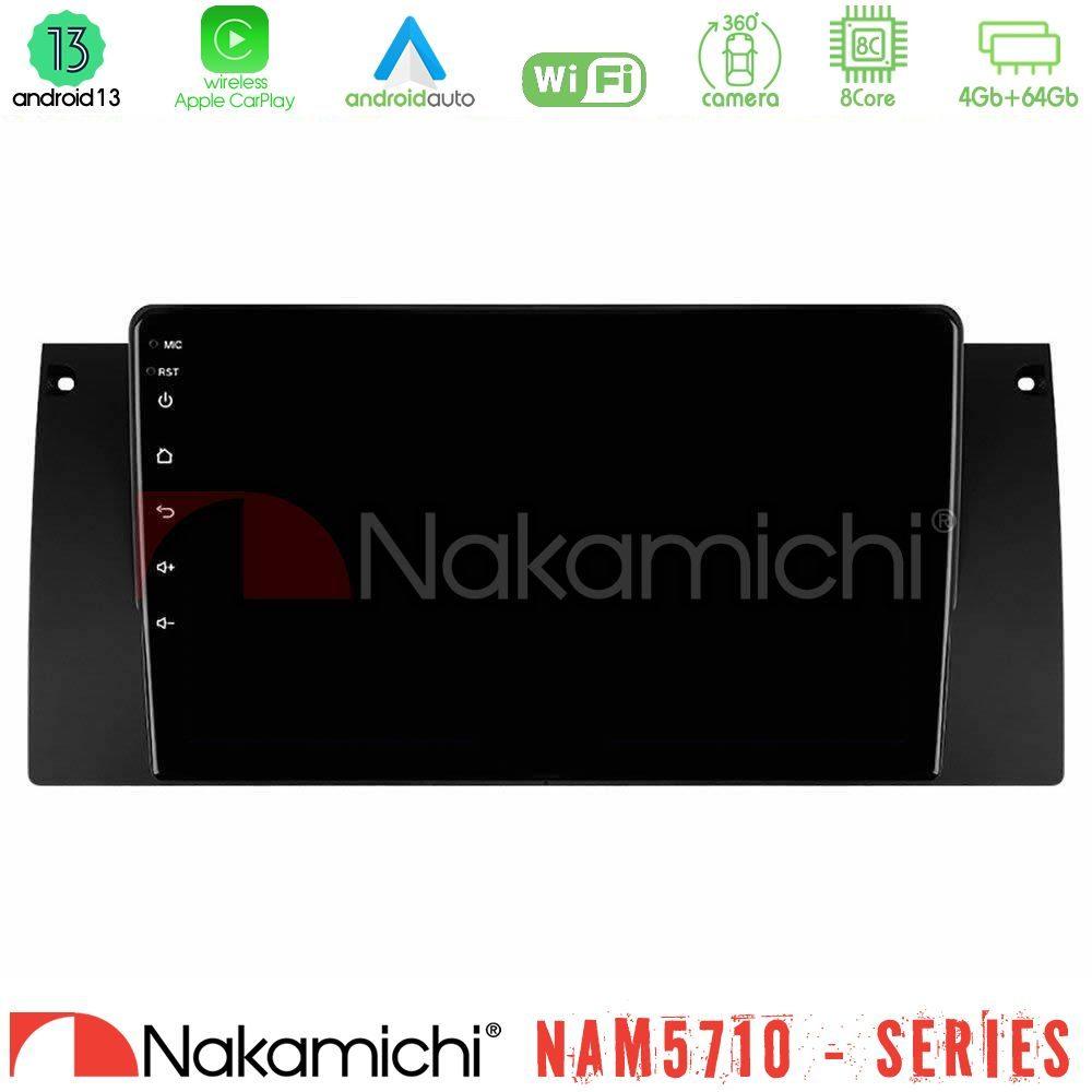 Nakamichi NAM5710 Series 8Core Android13 4+64GB  BMW 5 Series  (E39) / X5 (E53) Navigation Multimedia Tablet 9" - U-N84-BM0604