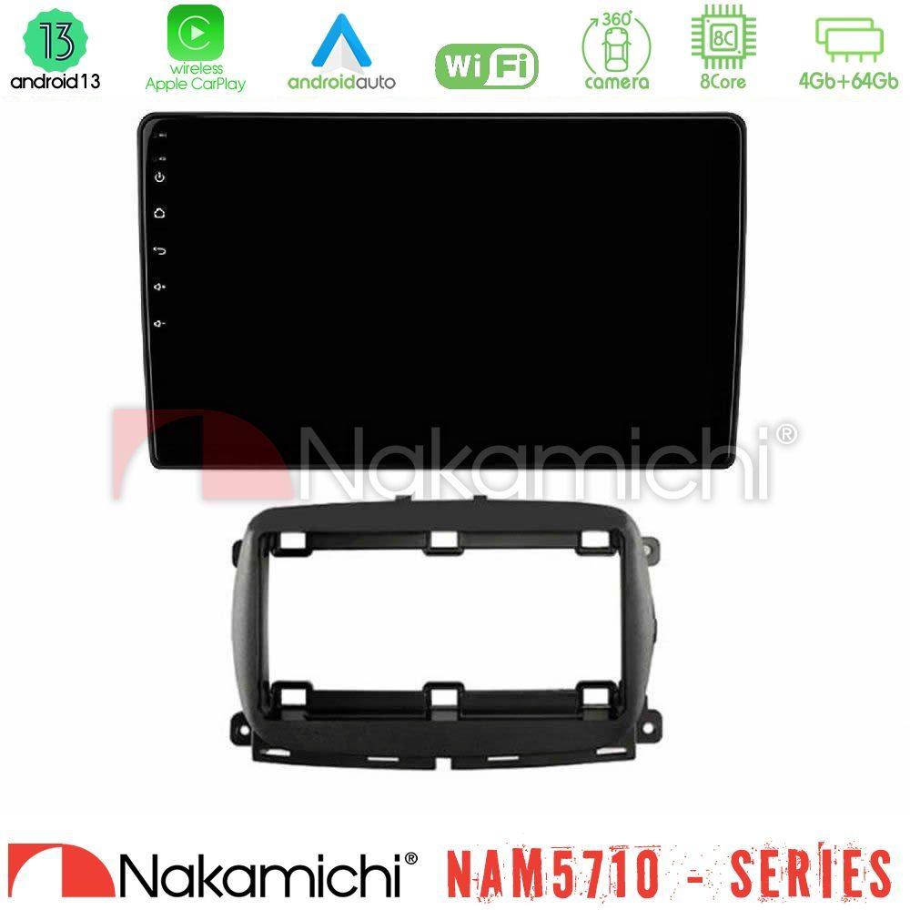 Nakamichi NAM5710 Series 8Core Android13 4+64GB   Fiat 500 2016> Navigation Multimedia Tablet 9" - U-N84-FT1150
