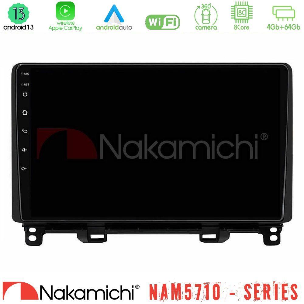 Nakamichi NAM5710 Series 8Core Android13 4+64GB  Honda Jazz 2021-2025 Navigation Multimedia Tablet 9" - U-N84-HD0363