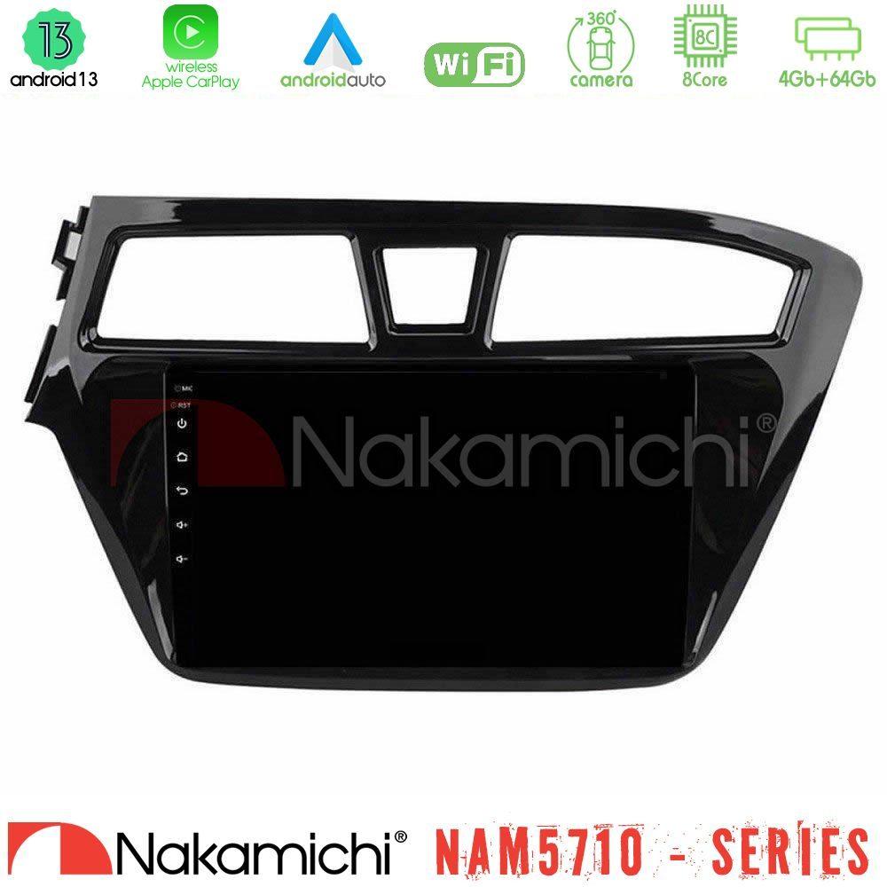 Nakamichi NAM5710 Series 8Core Android13 4+64GB  Hyundai i20 2014-2018 Navigation Multimedia Tablet 9" - U-N84-HY1143