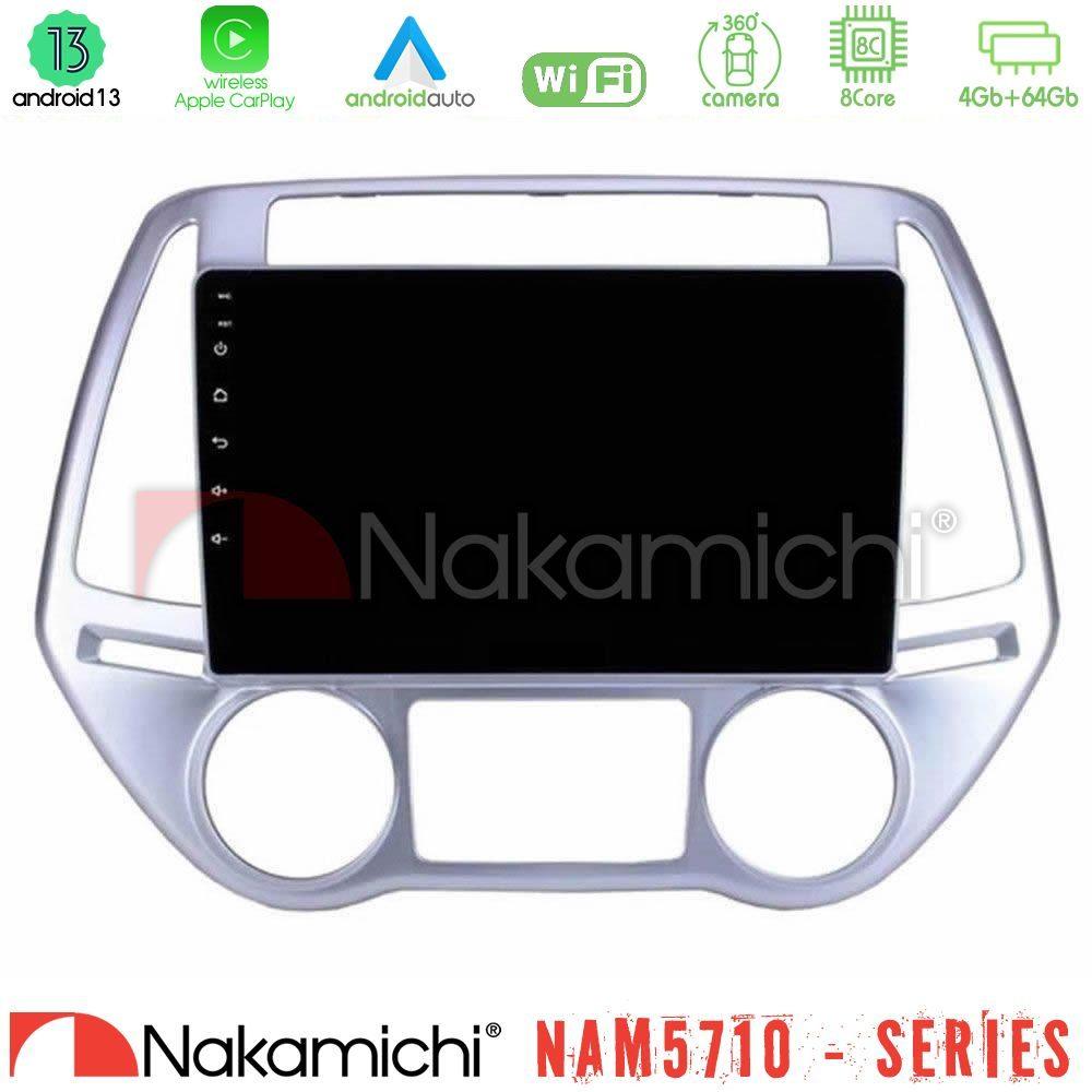 Nakamichi NAM5710 Series 8Core Android13 4+64GB  Hyundai i20 2012-2014 Navigation Multimedia Tablet 9" - U-N84-HY0619