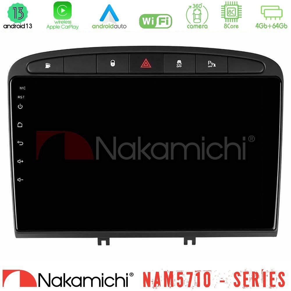 Nakamichi NAM5710 Series 8Core Android13 4+64GB  Peugeot 308/RCZ Navigation Multimedia Tablet 9" - U-N84-PG705B