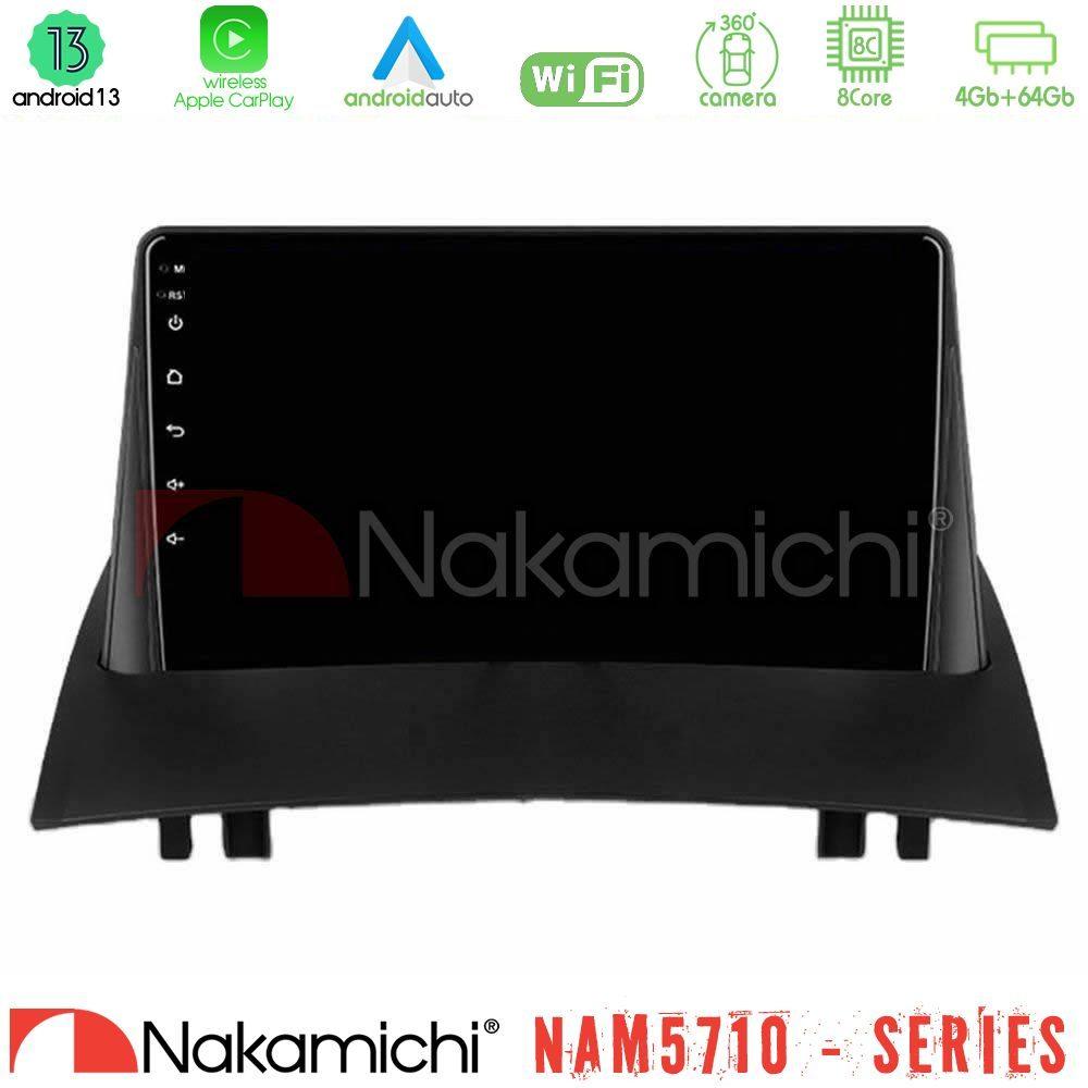 Nakamichi NAM5710 Series 8Core Android13 4+64GB  Renault Megane 2 2002-2008 Navigation Multimedia Tablet 9" - U-N84-RN0717